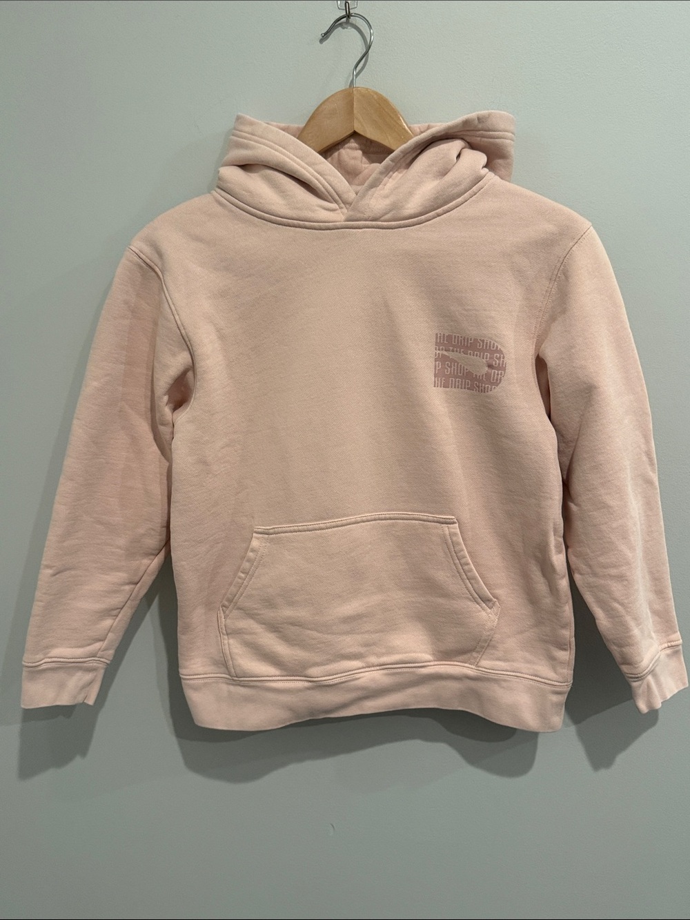 The Drip Shop Kids Soft Pink Hooded Pullover Sweatshirt